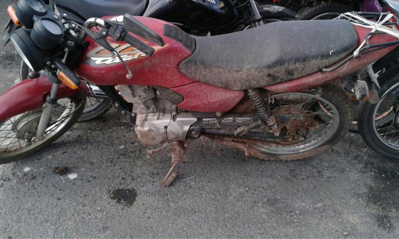 Moto roubada em março foi recuperada em Bateias