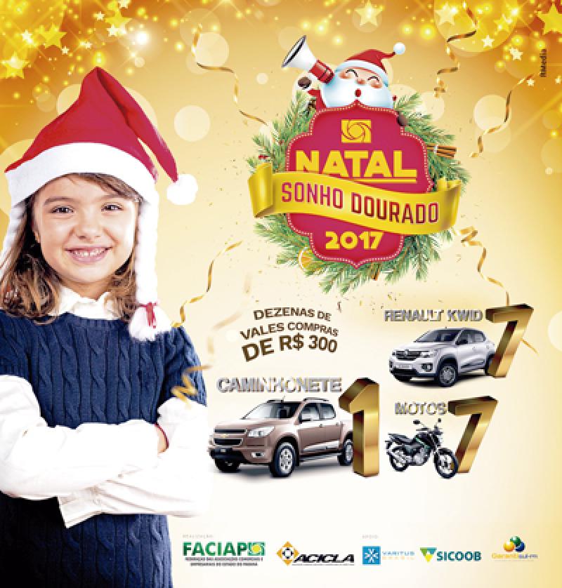 Promoção Natal Sonho Dourado distribui mais de R$ 100 mil em prêmios