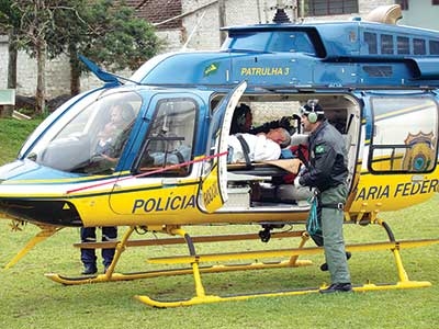 Socorro via aérea salva vida