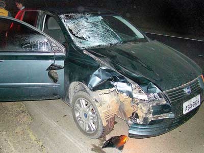Atropelado e morto ao tentar atravessar a pista da BR-277
