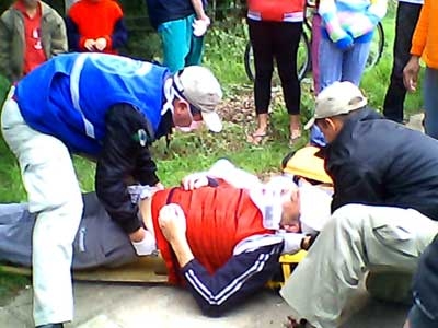 Ciclista ferido na ciclovia