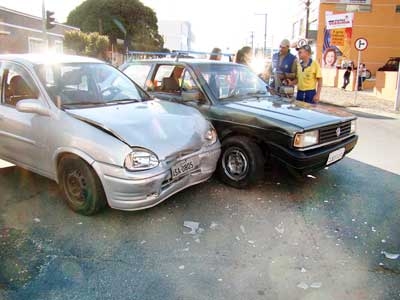 Acidente no centro da cidade