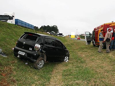 Saída de pista na Rondinha