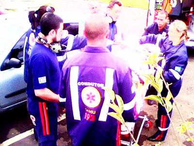 Socorrida por helicóptero da PRF