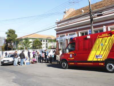 Acidente entre motos no Centro