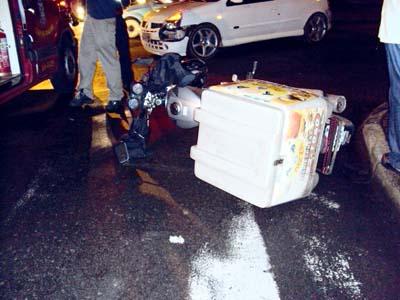 Motoboy ferido em acidente na Centenário