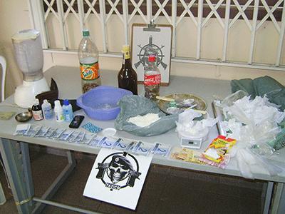 Fechado mini laboratório de Cocaína