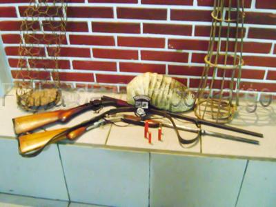 Força Verde apreende armas e armadilhas