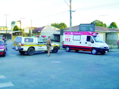 Pedreiro ferido em acidente no Centro