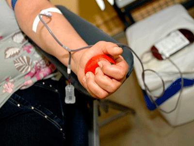 Doação de sangue.