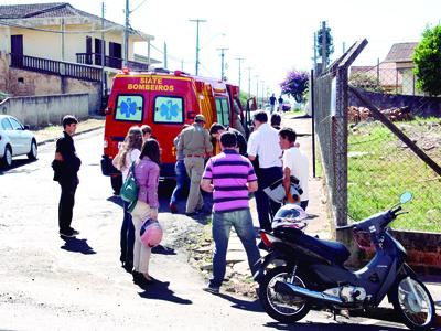 Mulher ferida em acidente na Vila Operária