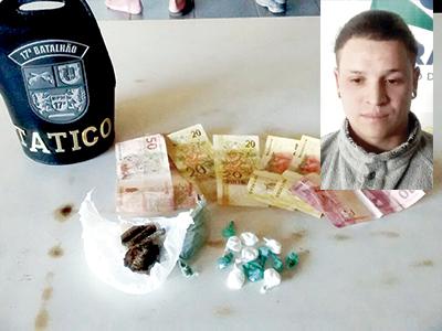 Tático prende suspeito de tráfico de drogas no São Caetano