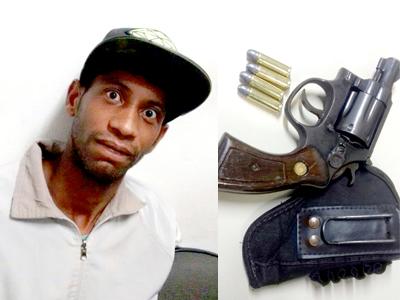 Preso com arma dentro do carro