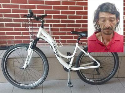 PM prende suspeito de furto de bicicleta
