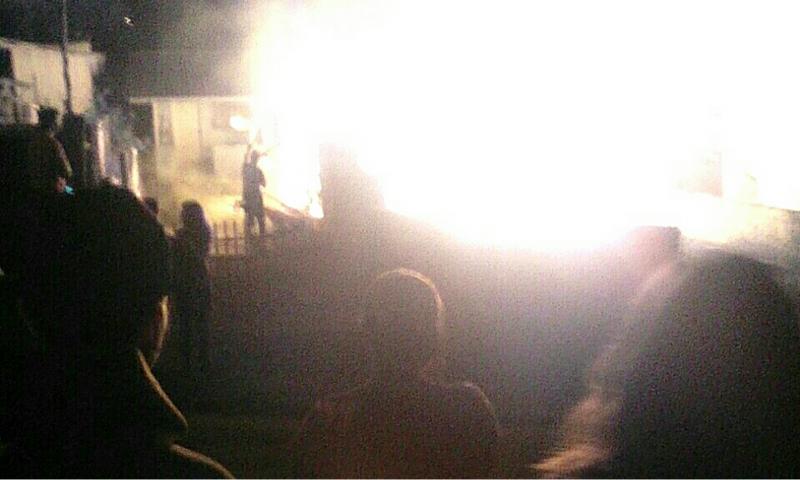 Incêndio em residência na Vila Glória