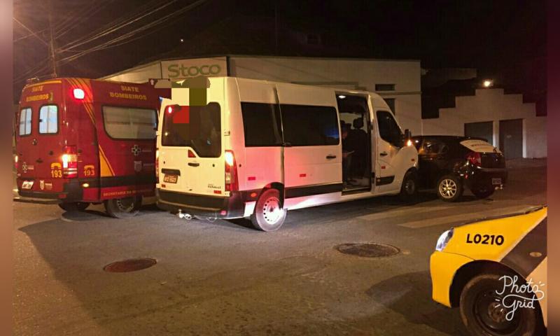 Duas pessoas ficaram feridas em colisão no centro