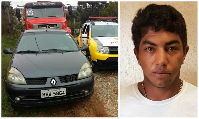 PM recupera carro furtado e encaminha dois suspeitos pra DRP