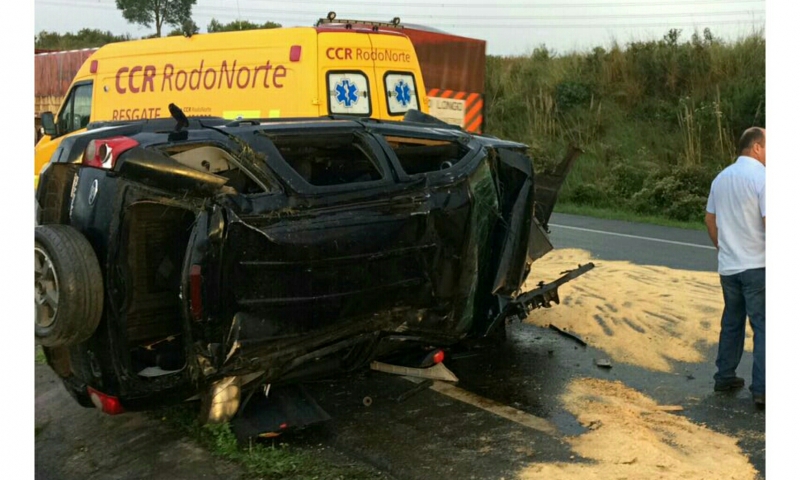 Dois capotamentos em São Luiz com um ferido socorrido