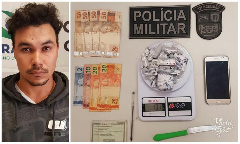 Suspeito de tráfico preso pela PM no Bom Jesus