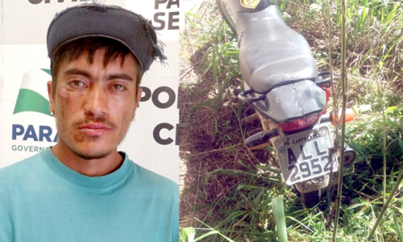 Moto furtada no Guabiroba recuperada pela PM
