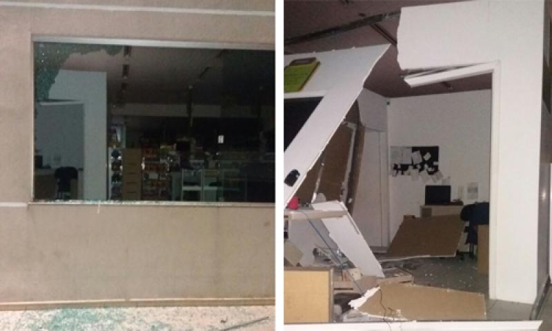 Marginais arrombam mercado na tentativa de levar cofre