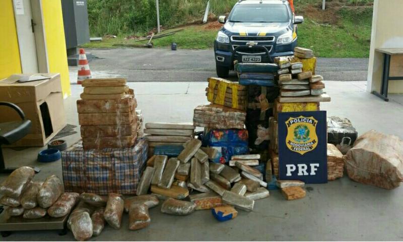 PRF apreende grande quantidade de droga em São Luiz do Purunã