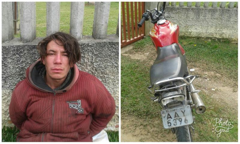 PM prende indivíduo com moto furtada no Itaqui de Cima