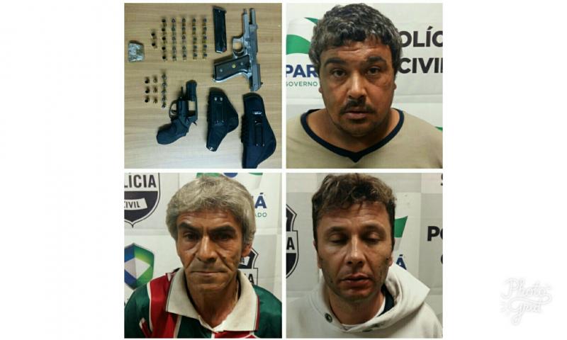 PM prende suspeitos e apreende armas e munições