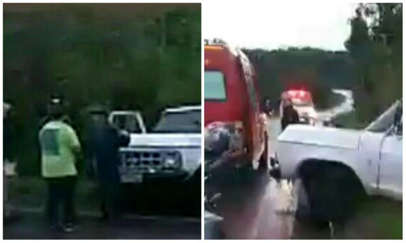Camionete roda na pista e motorista fica ferido na PR 423
