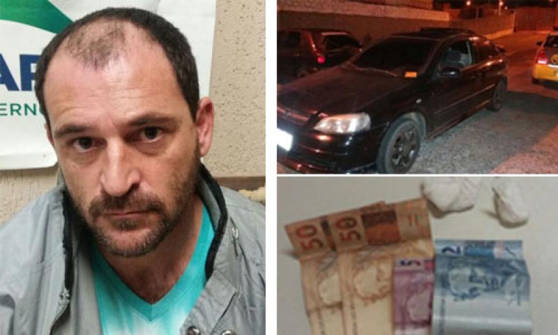 PM prende suspeito com Cocaína no Guabiroba
