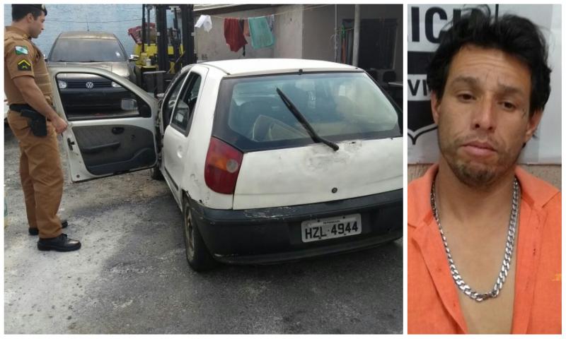 PM prende um indivíduo com carro furtado no Rivabem