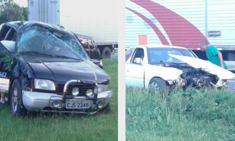 Acidente no km 108 deixa três feridos