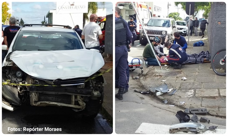 Ocupantes de moto ficam gravemente feridos após fuga de abordagem da GM