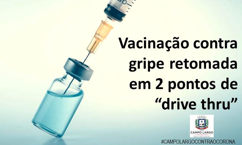 Vacinação contra a gripe foi retomada nesta segunda