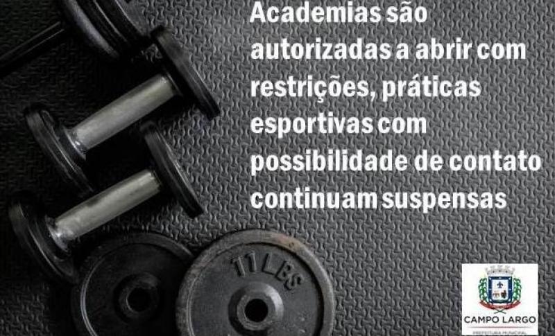Academias são autorizadas a abrir com restrições