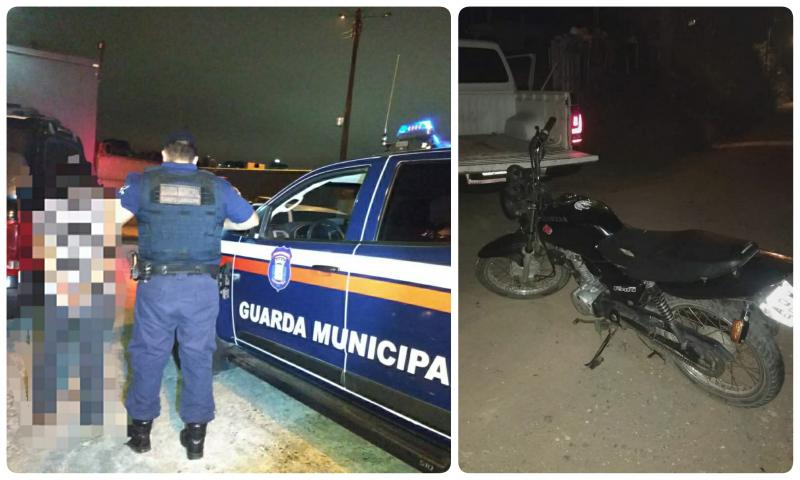 Indivíduo preso no Bom Jesus pela GM com moto furtada no Vila Nova