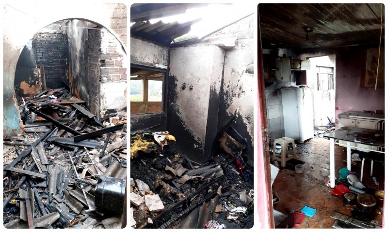 Incêndio consome residência na Vila Dom Pedro