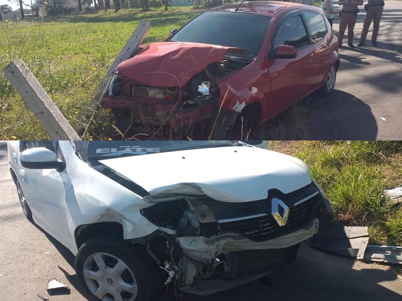 Motorista ferido em colisão entre veículos nas proximidades do Rocio