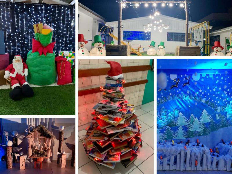 Erce faz circuito de Natal pela instituição e encanta visitantes