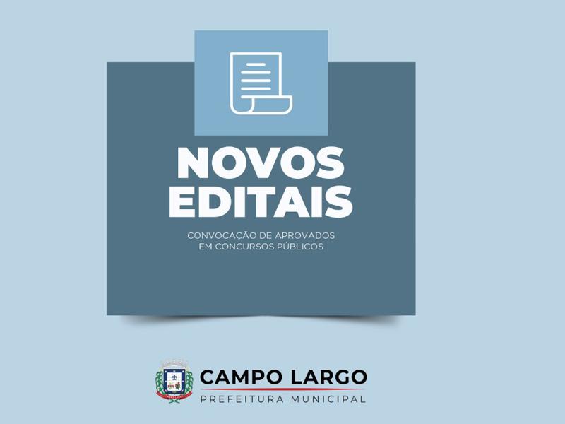 Seis novos editais de convocação foram publicados. chamamento abrange diversas áreas