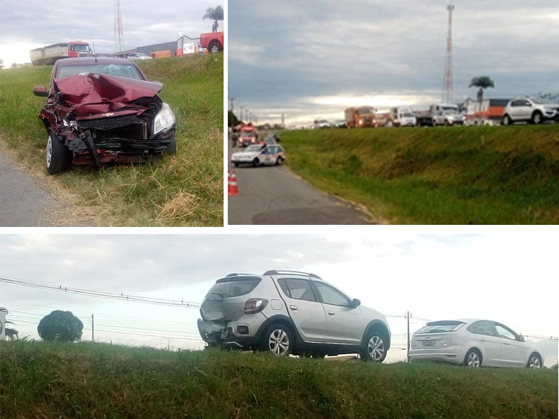 Colisão entre veículos na BR-277 na Rondinha deixa uma pessoa ferida