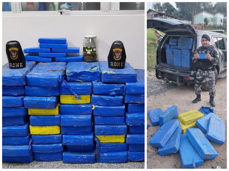 RONE faz grande apreensão de drogas em Campo Largo em ação integrada com PRF, GMCL e CIOSP