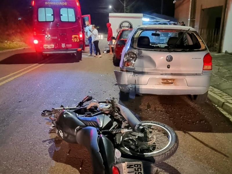 SIATE socorre condutor de motocicleta após colisão no Ouro Verde