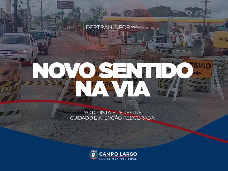 Atenção aos motoristas e usuários da Rua Ema Taner de Andrade devido à mudança de sentido e à instalação do Binário Viário