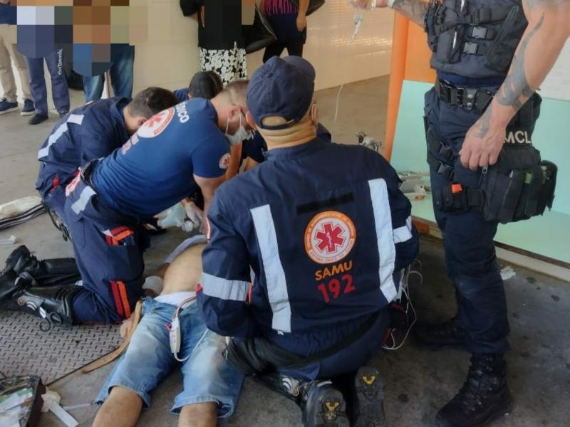 GMCL tenta reanimar idoso que infelizmente acabou falecendo no Terminal Urbano 