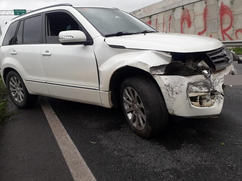 Colisão no Km 109 da BR-277 no Cercadinho deixa motociclista ferido 