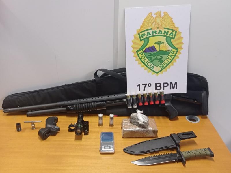 Preso com arma, munições e maconha após discussão familiar no São Gerônimo
