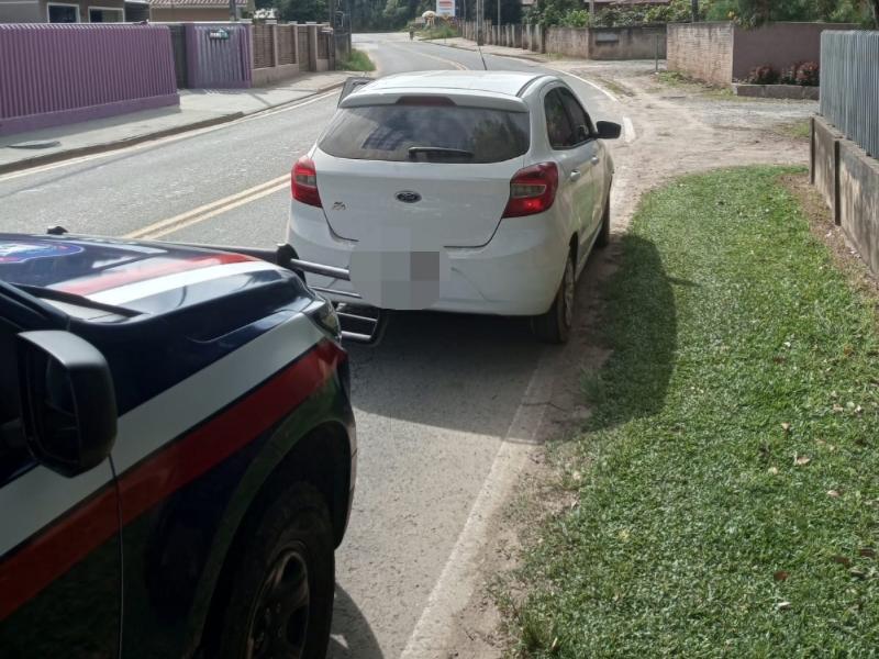 Ford Ka com alerta de furto em 2022 nas Mercês é recuperado pela GM em Campo Largo 