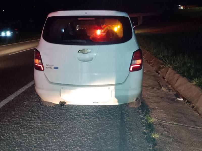 Motociclista socorrido pelo Siate após colisão na BR-277 na região da Rondinha 
