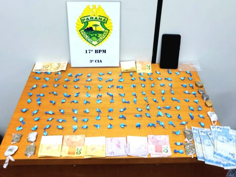 PM apreende grande quantidade de drogas e prende um suspeito na Ferraria